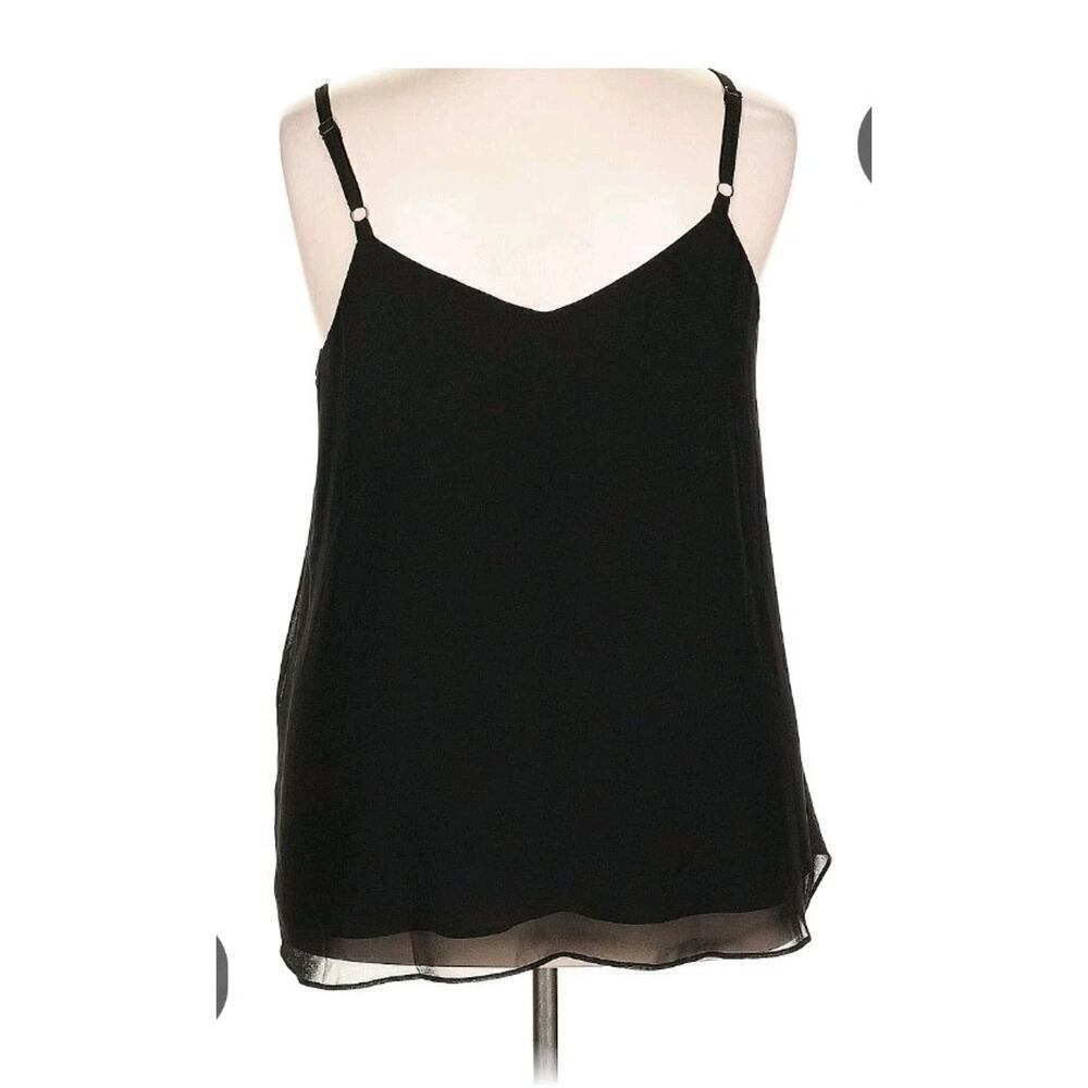 Torrid Womens Black Sleeveless Chiffon Cami Tank Top - Size 3X Straps Vacation